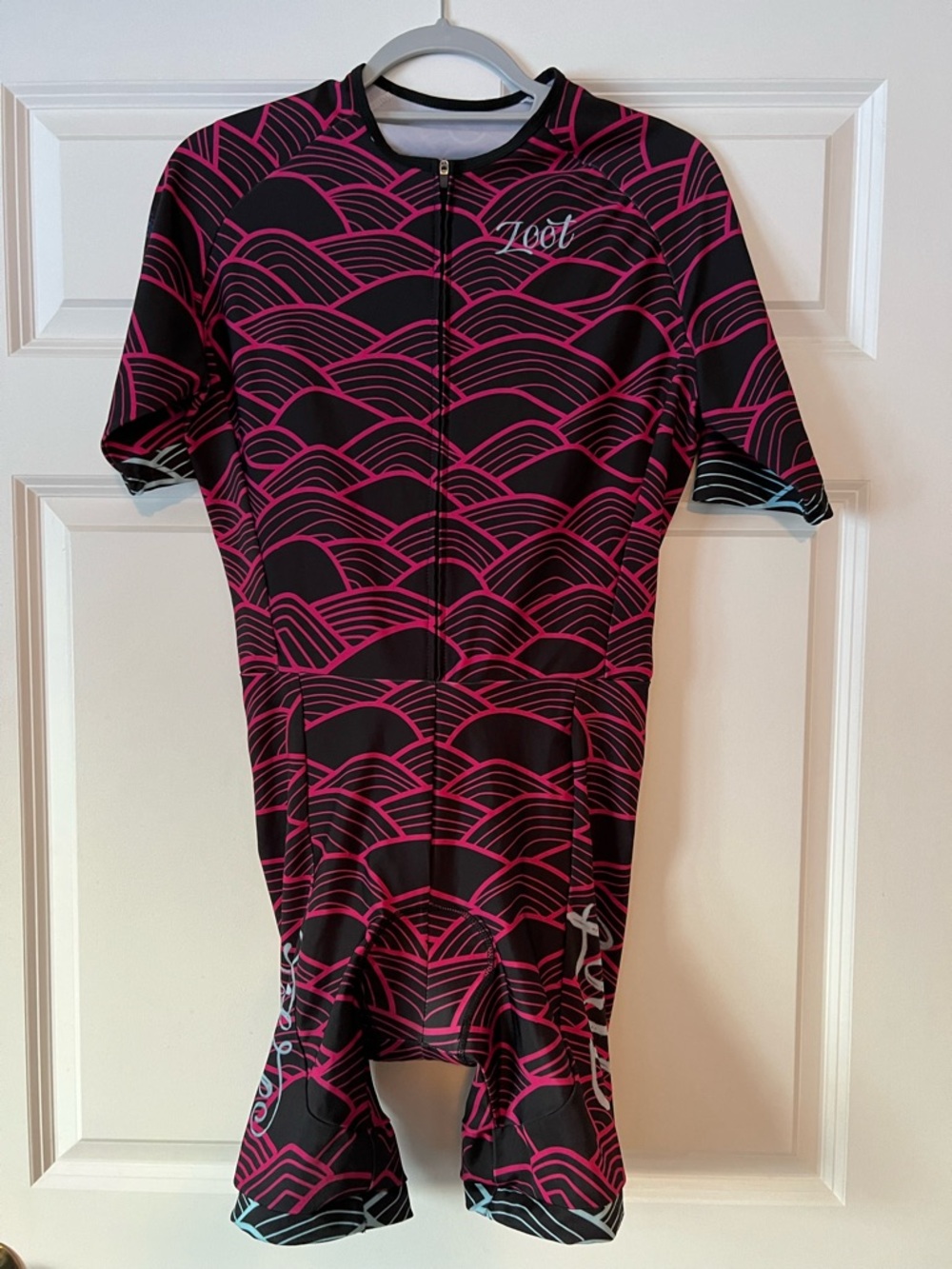 Zoot Aloha Always Tri Aero Black & Pink TriSuit Triathlon Suit Women’s L fit